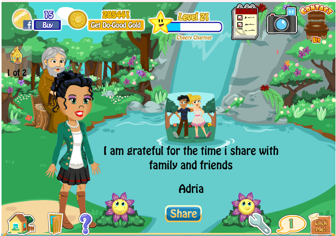 During Thanksgiving Holiday, A Better World Game on Facebook Approaches